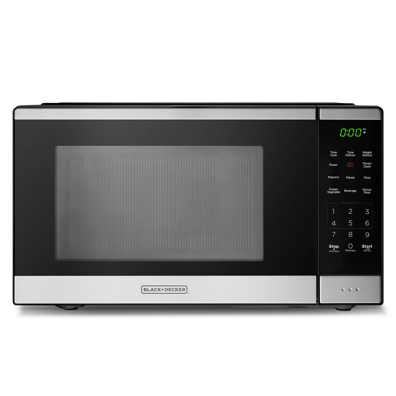 Black+Decker microwave 0.9 cu ft with digital panel