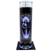 Black Flame of Michael Seal of Power Banishing Candle in glass jar