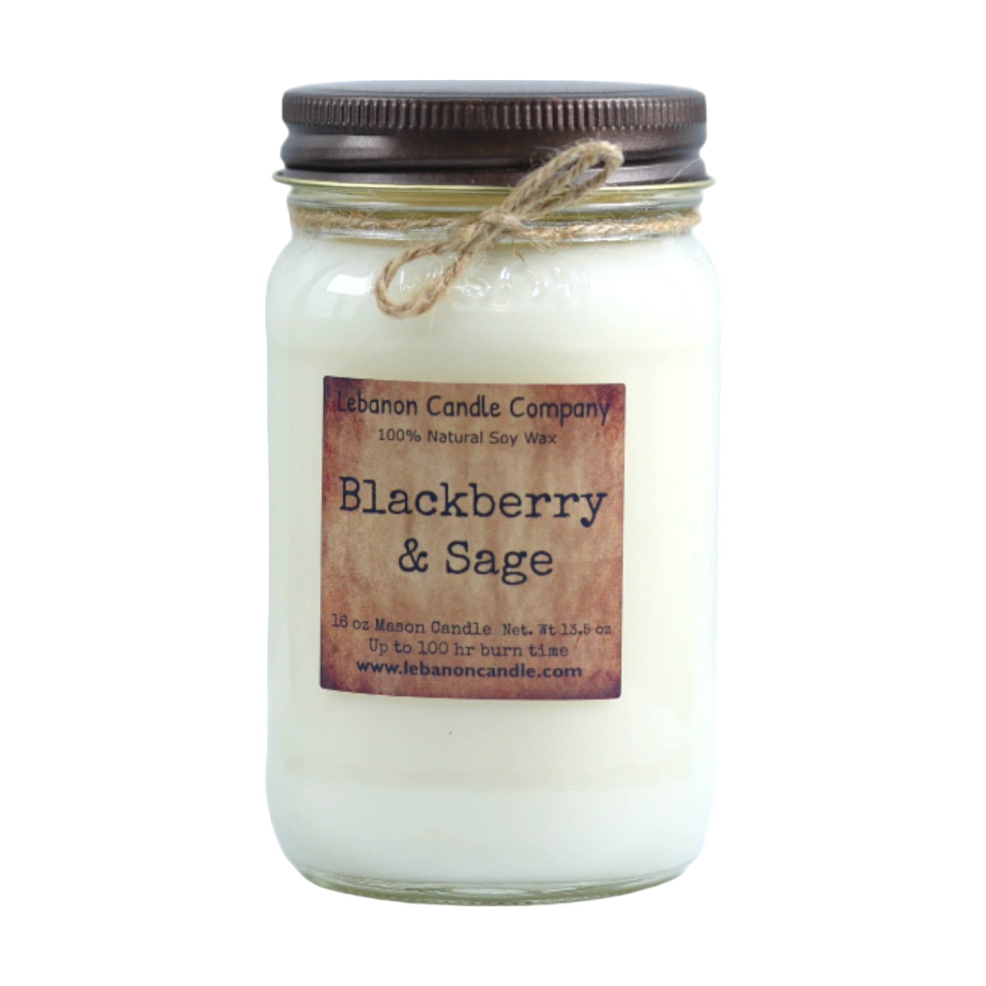 BlackBerry & Sage scented candle in 16oz mason jar