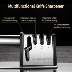 Fine slot restoring V shape and sharpening knives