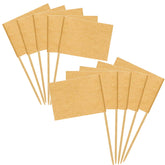 Blank Toothpick Flags 100 pack kraft paper flag with wooden stick