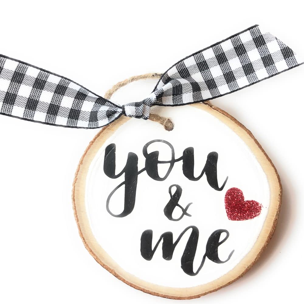 Bleacher Spirit's Ornaments Valentine Ornament wood slice 2x2 in with jute hanger