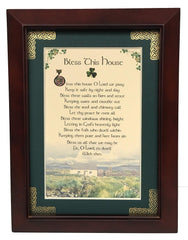 Bless This House Personalizable Framed Green Matted Blessing image 1