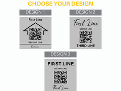 Two size options 4x4 and 6x6 inches on sign