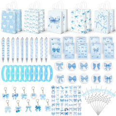 Blue Bow Party Favors set packaging in box