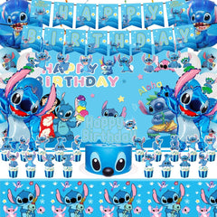 Blue Cartoon Theme backdrop for birthday party