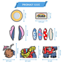 Blue nautical magnets set for cruise ship doors 11pcs
