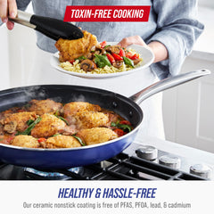Blue Diamond 11-inch nonstick pan close up