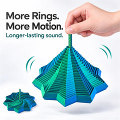 Blue green gradient 3D printed sensory fidget star