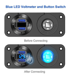 LED voltmeter and power switch image