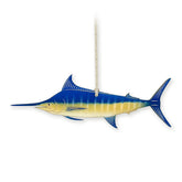 Blue Marlin wooden ornament handcrafted on birch wood