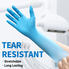 Blue nitrile gloves 4Mil powder-free for exams and daily use