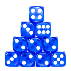 DND MTG RPG dice set 16mm transparent blue