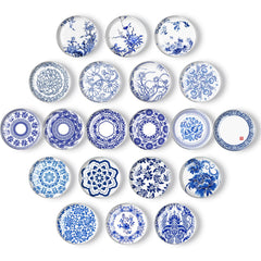 Blue and White Porcelain refrigerator magnets set