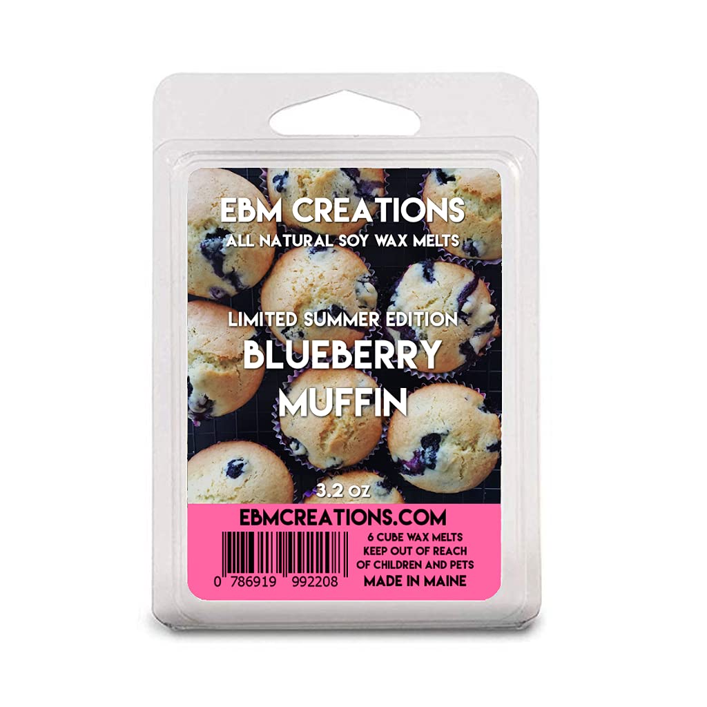 Blueberry Muffin Soy Wax Melts 3.2oz 6 Cube Clamshell