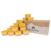 Bluecorn beeswax tea light candles yellow 24 pack