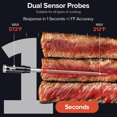 Bluetooth and WiFi connectivity thermometer setup image