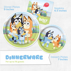 Bluey 7 inch plates for birthday party