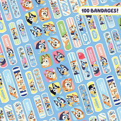 Bluey kids adhesive bandages 3 sizes pack closeup