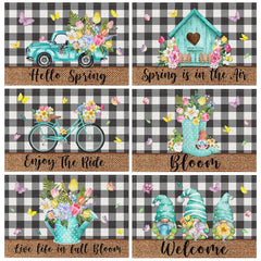 Blulu 6 piece Hello Spring placemats set