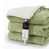 blunique heated blanket electric throw waffle