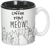 BnB Cat Lovers Mug 13oz white ceramic with black interior