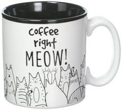 BnB Cat Lovers Mug 13oz white ceramic with black interior
