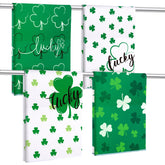 BOARDFEB St Patricks Day hand towels set four festive designs