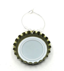 Boat motif wine charms with multicolored beads