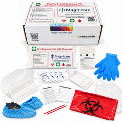 Bodily Fluid Clean Up Kit box format with PPE