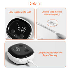Body Tape Measure LED display showing measurement