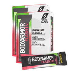 BodyArmor Flash IV electrolyte packets six-count sticks strawberry kiwi