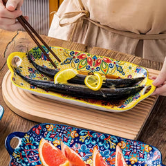 Glazed durable ceramic plates for oven and dishwasher use
