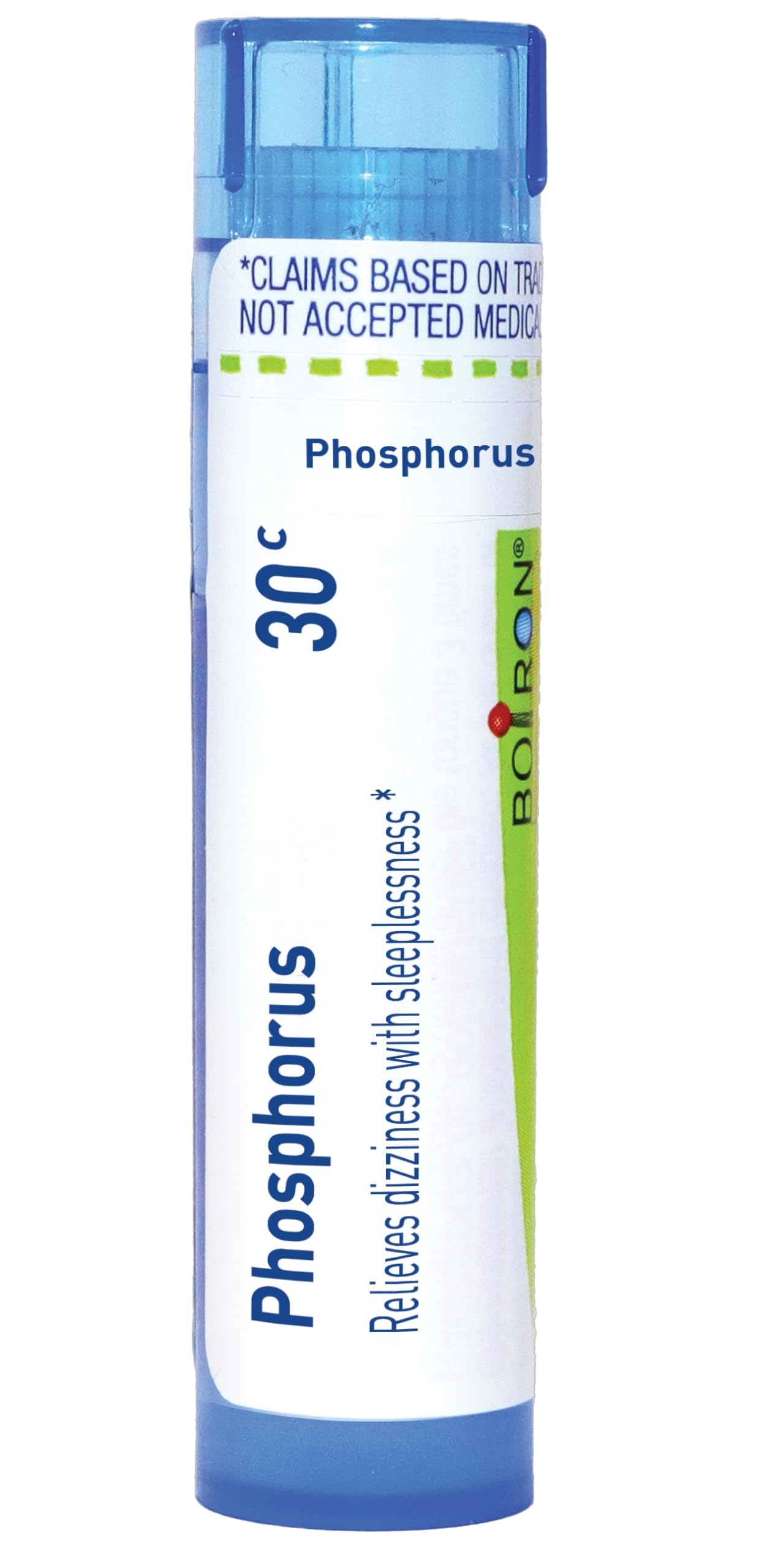 Boiron Phosphorus 30C dizziness pellets in dispensing tube