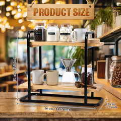 Bokon coffee bar organizer size 36 x 31 x 18 cm display shelf
