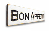 Bon Appétit sign solid wood board 40x8 ready for wall display