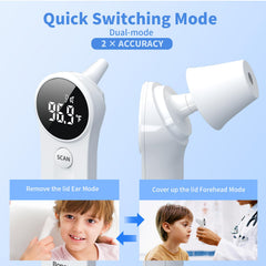 Boncare thermometer ear mode close up display