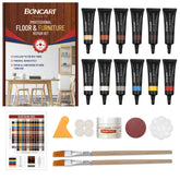 Boncart Wood Furniture Repair Kit with 12 color pastes and tools