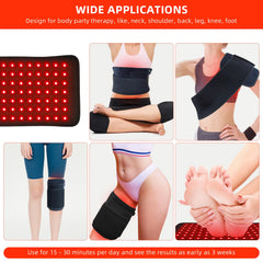corded red light therapy pad 660nm 850nm LEDs close up