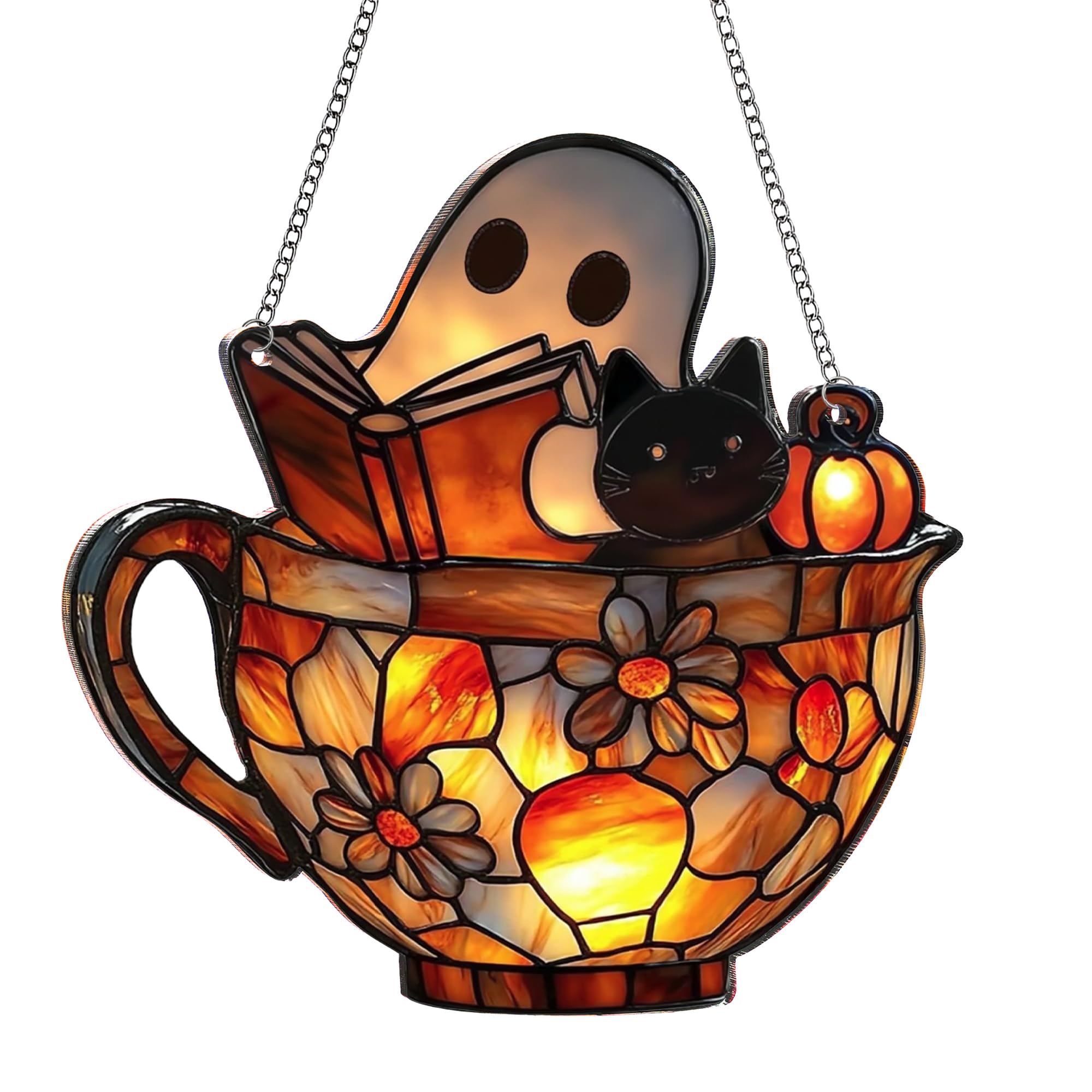 Boo Cup book ornament for women made of acrylic with ribbon