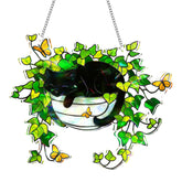 Book Ornament Stained Glass Window Hanging Acrylic for Christmas Tree