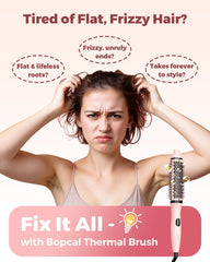 Bopcal 3-in-1 travel thermal brush product image
