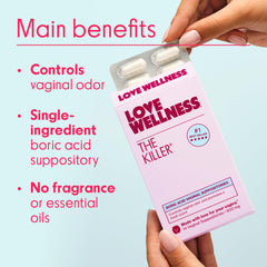 600mg boric acid vaginal suppositories by Love Wellness