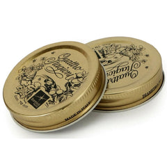 Bormioli Rocco Quattro Stagioni lids 70mm regular mouth gold 2-pack