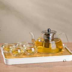 Borosilicate glass teapot with removable infuser