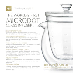 Crystal-clear borosilicate teapot 27 oz with handle