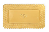 Boston International JC17147 ceramic platter honeycomb design with bee motif