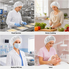 100 pack bulk disposable caps for workplace hygiene