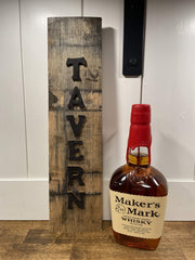Unique gift sign from bourbon barrel stave reclaimed wood