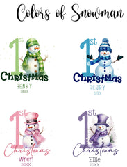 Boy Christmas Ornament snowman design